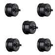 FONTINI - Lot de 5 Interrupteurs Va-et-Vient Garby – Porcelaine Noire - vignette