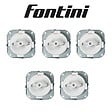 FONTINI - Lot de 5 Interrupteurs Va-et-Vient Garby Colonial – Porcelaine Blanche - vignette