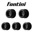 FONTINI - Lot de 5 prises Garby – Porcelaine noire – Installation encastrée - vignette