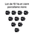 FONTINI - Lot de 10 Interrupteurs Va-et-Vient Garby – Porcelaine Noire - vignette