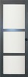 GD MENUISERIES - Porte Coulissante Blakeria Gris Anthr Vitrée H204 x L93 cm, Coquilles Noir - vignette
