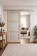 GD MENUISERIES - Porte Coulissante Ayous 3 Panneaux Gris Clair H204 x L73 cm, Rail Alu, coquilles - vignette