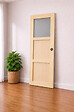 GD MENUISERIES - Porte Coulissante bois Ayous 2 Panneaux, 1 Vitrage H204 x L73 cm, serrure condamnation - vignette