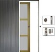 GD MENUISERIES - Porte Coulissante Ayous 3 Panneaux Gris Clair H204 x L73 cm, Galandage - vignette