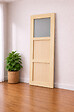 GD MENUISERIES - Porte Coulissante bois Ayous 2 Panneaux, 1 Vitrage H204 x L73 cm - vignette