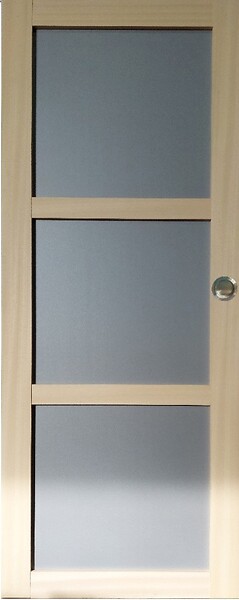 GD MENUISERIES - Porte Coulissante Ayous 3 Panneaux Gris Clair H204 x L73 cm, Coquilles - large
