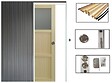GD MENUISERIES - Porte Coulissante Ayous 2 Panneaux, 1 Vitrage H204 x L83 cm, Galandage, kit finition - vignette