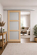GD MENUISERIES - Porte Coulissante Ayous 3 Panneaux Gris Clair H204 x L83 cm, Rail Alu - vignette