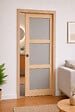 GD MENUISERIES - Porte Coulissante Ayous 3 Panneaux Gris Clair H204 x L73 cm,Galandage, kit finition - vignette