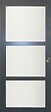 GD MENUISERIES - Porte Coulissante Blakeria Gris Anthr Vitrée H204 x L73 cm, Coquilles - vignette