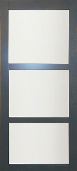 GD MENUISERIES - Porte Coulissante Blakeria Gris Anthr Vitrée H204 x L83 cm - large
