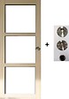 GD MENUISERIES - Porte Coulissante Ayous Vitrage transparent H204 x L73 cm, coquilles, tire doigt - vignette