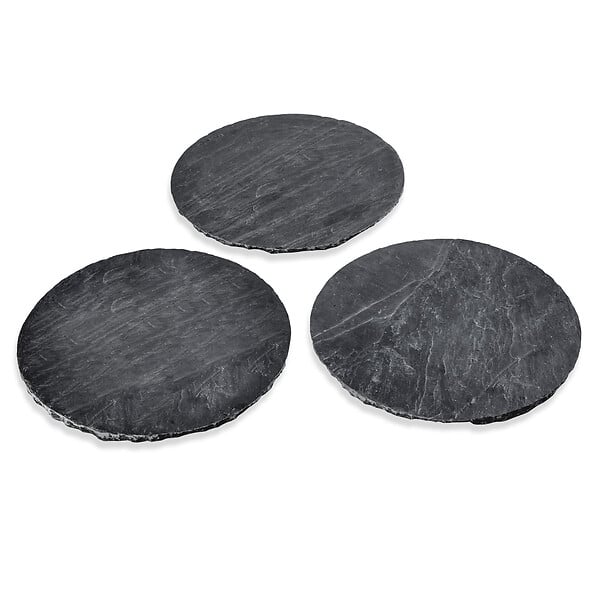 RO'MA NATURE - Pas japonais Rond Ardoise Noire D.40x2-3 cm (à l'unité) - large