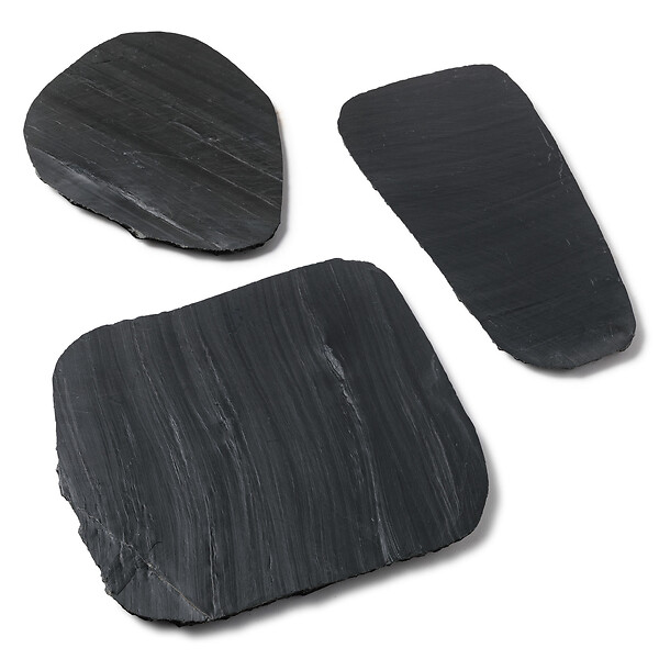RO'MA NATURE - Pas japonais Irrégulier Ardoise Noire 30-40x2-4 cm (lot de 20) - large