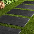 RO'MA NATURE - Pas japonais Rectangle Ardoise Noire 80x50x2-3 cm (lot de 5) - vignette