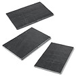 RO'MA NATURE - Pas japonais Rectangle Ardoise Noire 80x50x2-3 cm (lot de 5) - vignette