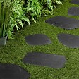 RO'MA NATURE - Pas japonais Irrégulier Ardoise Noire 30-40x2-4 cm (lot de 5) - vignette