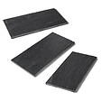 RO'MA NATURE - Pas japonais Rectangle Ardoise Noire 100x50x2-3 cm (lot de 10) - vignette