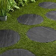 RO'MA NATURE - Pas japonais Rond Ardoise Noire D.60x2-3 cm (à l'unité) - vignette