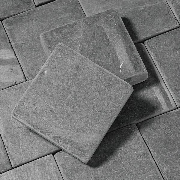 RO'MA NATURE - Pavé Ardoise Gris 15x15x3 cm (vendu au m² - 45 pavés/m²) - large