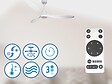 PURLINE - Ventilateur de plafond Réversible  Thermostat Dimmable Wifi Moteur à courant continu Toits en pente Télécommande Lumière à trois tons Hypersilence Mémoire - vignette