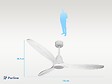 PURLINE - Ventilateur de plafond Réversible  Thermostat Dimmable Wifi Moteur à courant continu Toits en pente Télécommande Lumière à trois tons Hypersilence Mémoire - vignette