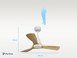 PURLINE - Ventilateur de plafond Réversible  Thermostat Wifi Moteur à courant continu Toits en pente Télécommande Hypersilence Mémoire - vignette