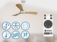 PURLINE - Ventilateur de plafond Réversible  Thermostat Wifi Moteur à courant continu Toits en pente Télécommande Hypersilence Mémoire - vignette