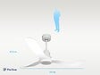 PURLINE - Ventilateur de plafond Réversible  Thermostat Dimmable Wifi Moteur à courant continu Toits en pente Télécommande Lumière à trois tons Hypersilence Mémoire - vignette
