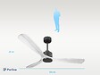 PURLINE - Ventilateur de plafond Réversible  Thermostat Wifi Moteur à courant continu Toits en pente Télécommande Hypersilence Mémoire - vignette