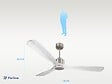 PURLINE - Ventilateur de plafond Réversible  Thermostat Dimmable Wifi Moteur à courant continu Toits en pente Télécommande Lumière à trois tons Hypersilence Mémoire - vignette