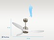 PURLINE - Ventilateur de plafond Réversible  Thermostat Wifi Moteur à courant continu Toits en pente Télécommande Hypersilence Mémoire - vignette