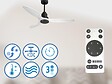PURLINE - Ventilateur de plafond Réversible  Thermostat Wifi Moteur à courant continu Toits en pente Télécommande Hypersilence Mémoire - vignette