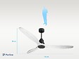 PURLINE - Ventilateur de plafond Réversible  Thermostat Wifi Moteur à courant continu Toits en pente Télécommande Hypersilence Mémoire - vignette