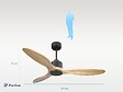 PURLINE - Ventilateur de plafond Réversible  Thermostat Wifi Moteur à courant continu Toits en pente Télécommande Hypersilence Mémoire - vignette