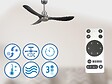 PURLINE - Ventilateur de plafond Réversible  Thermostat Wifi Moteur à courant continu Toits en pente Télécommande Hypersilence Mémoire - vignette