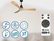 PURLINE - Ventilateur de plafond Réversible  Thermostat Dimmable Wifi Moteur à courant continu Toits en pente Télécommande Lumière à trois tons Hypersilence Mémoire - vignette