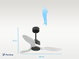 PURLINE - Ventilateur de plafond Réversible  Thermostat Wifi Moteur à courant continu Toits en pente Télécommande Hypersilence Mémoire Shopify Vendible (AUTOMATIQUE) - vignette