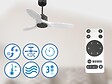 PURLINE - Ventilateur de plafond Réversible  Thermostat Wifi Moteur à courant continu Toits en pente Télécommande Hypersilence Mémoire Shopify Vendible (AUTOMATIQUE) - vignette