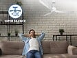 PURLINE - Ventilateur de plafond Réversible  Thermostat Wifi Moteur à courant continu Toits en pente Télécommande Hypersilence Mémoire Shopify Vendible (AUTOMATIQUE) - vignette