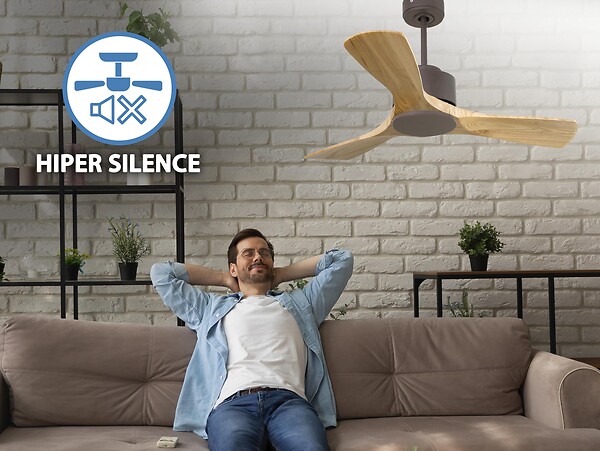 KLASSFAN - Ventilateur de plafond ø106 cm avec LED et Wifi Réversible Hypersilence - large