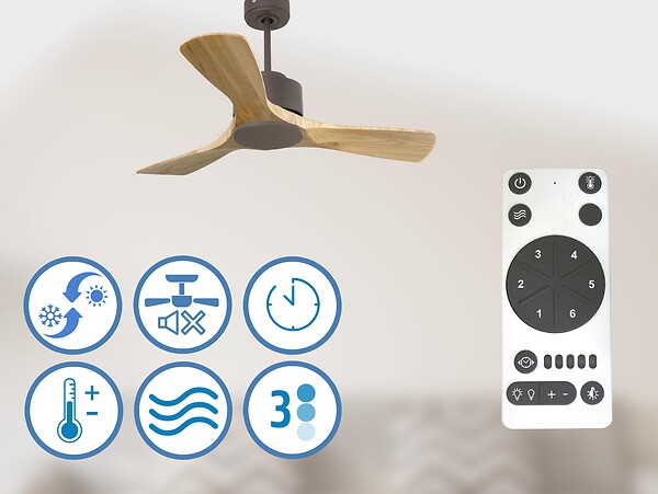 KLASSFAN - Ventilateur de plafond ø106 cm avec LED et Wifi Réversible Hypersilence - large