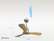 PURLINE - Ventilateur de plafond Réversible  Thermostat Wifi Moteur à courant continu Toits en pente Télécommande Hypersilence Mémoire - vignette