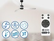 PURLINE - Ventilateur de plafond Réversible  Thermostat Wifi Moteur à courant continu Toits en pente Télécommande Hypersilence Mémoire - vignette