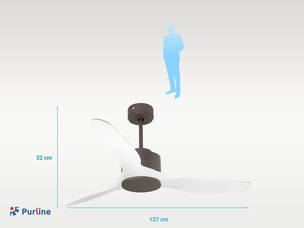 KLASSFAN - Ventilateur de plafond ø127 cm avec Wifi Réversible Hypersilence - large