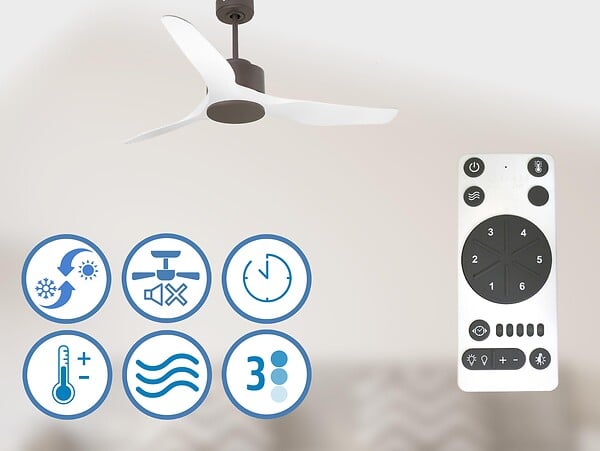KLASSFAN - Ventilateur de plafond ø127 cm avec Wifi Réversible Hypersilence - large