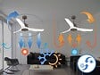 KLASSFAN - Ventilateur de plafond ø127 cm avec Wifi Réversible Hypersilence - vignette
