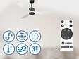 PURLINE - Ventilateur de plafond Réversible  Thermostat Wifi Moteur à courant continu Toits en pente Télécommande Hypersilence Mémoire - vignette