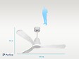 PURLINE - Ventilateur de plafond Réversible  Thermostat Wifi Moteur à courant continu Toits en pente Télécommande Hypersilence Mémoire Shopify Vendible (AUTOMATIQUE) - vignette