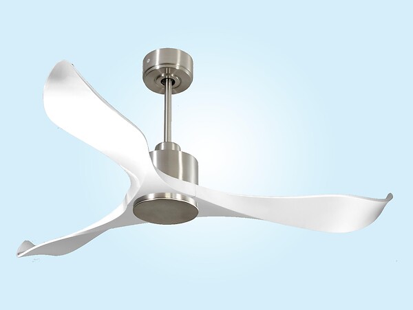 PURLINE - Ventilateur de plafond Réversible  Thermostat Wifi Moteur à courant continu Toits en pente Télécommande Adaptateur 2/3 Lames Hypersilence Mémoire - large